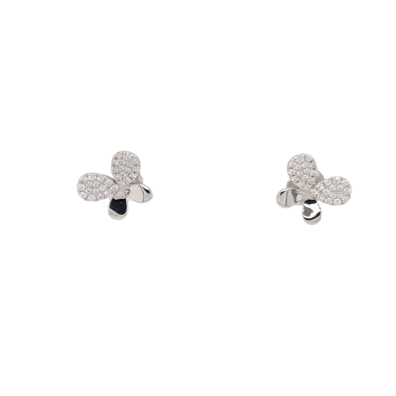 Ladies Diamond Butterfly Stud Earrings 0.51 Carats