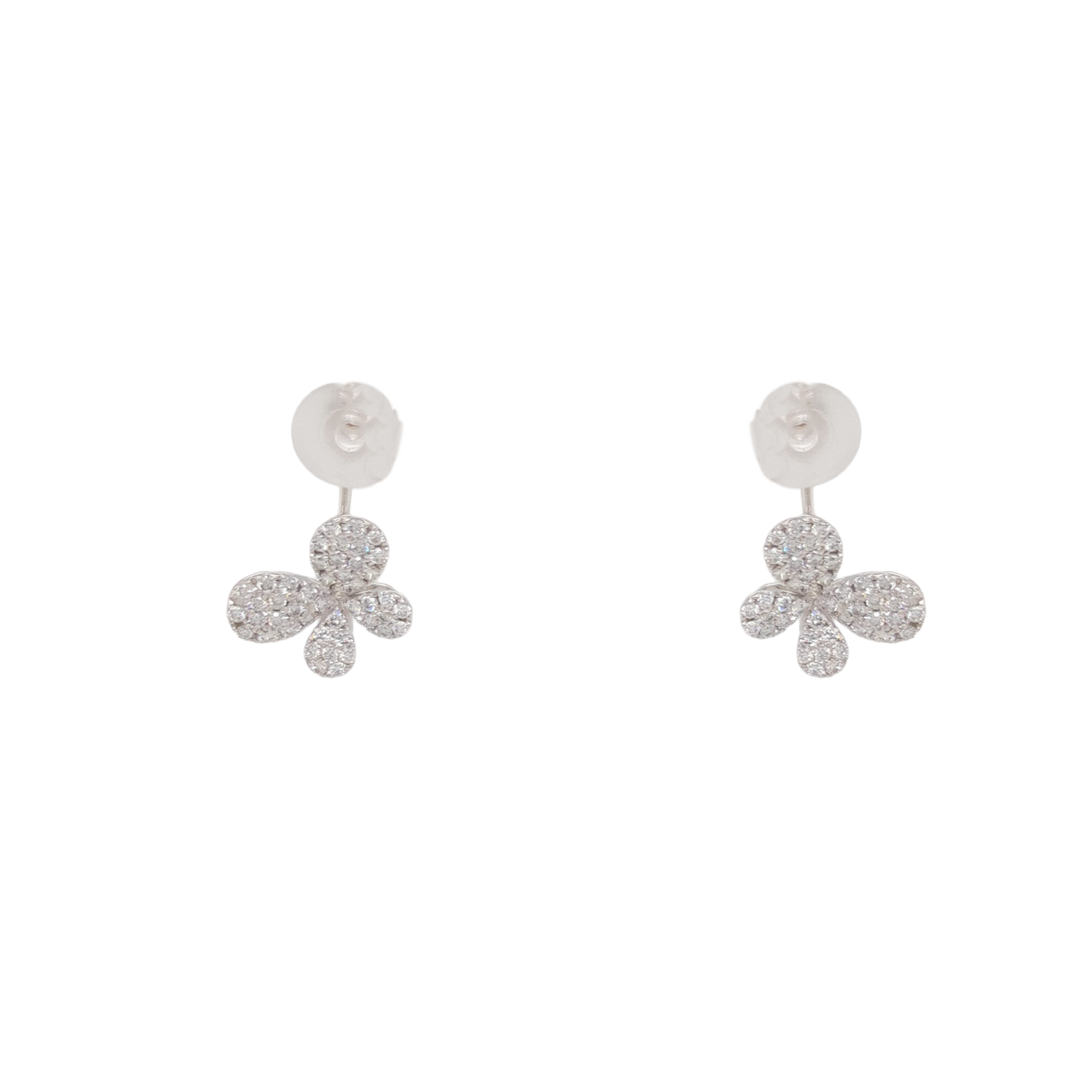 Ladies Diamond Butterfly Jacket and Stud Earrings 0.86 Carats