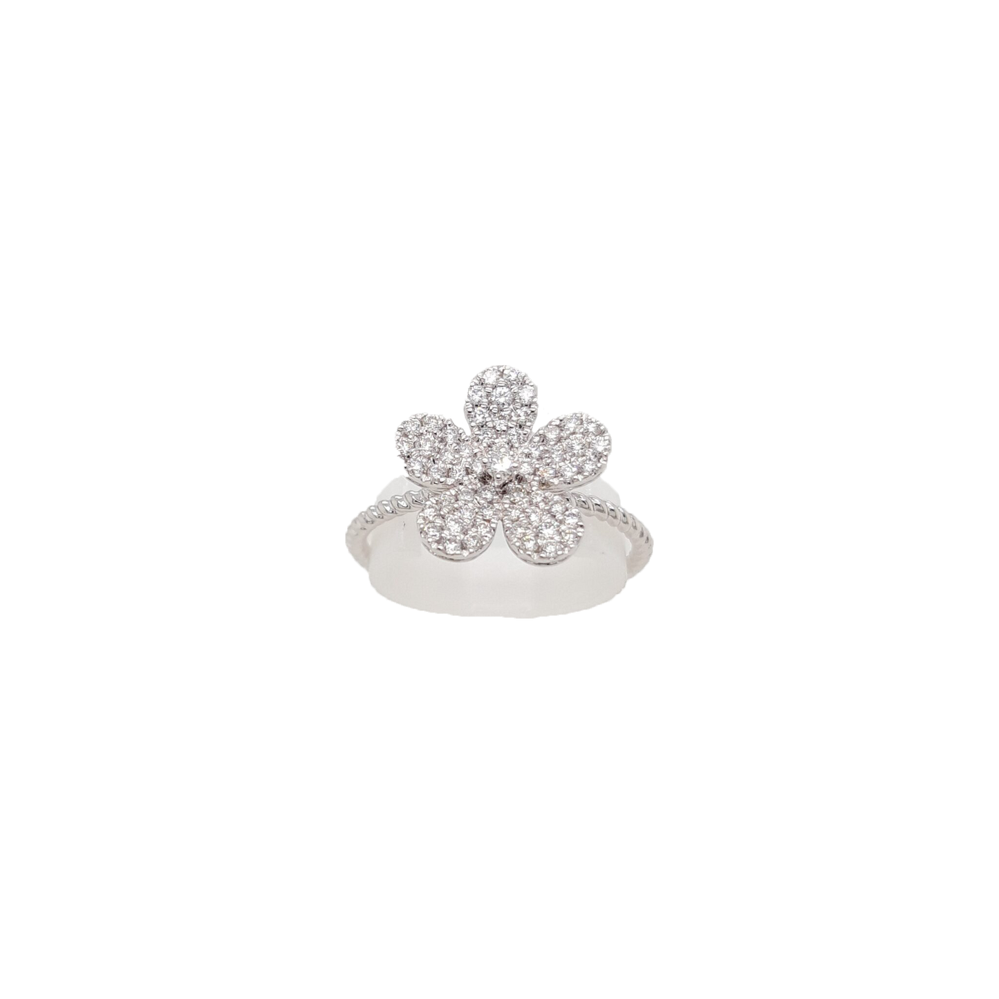 Ladies Diamond Flower Ring 0.33 Carats