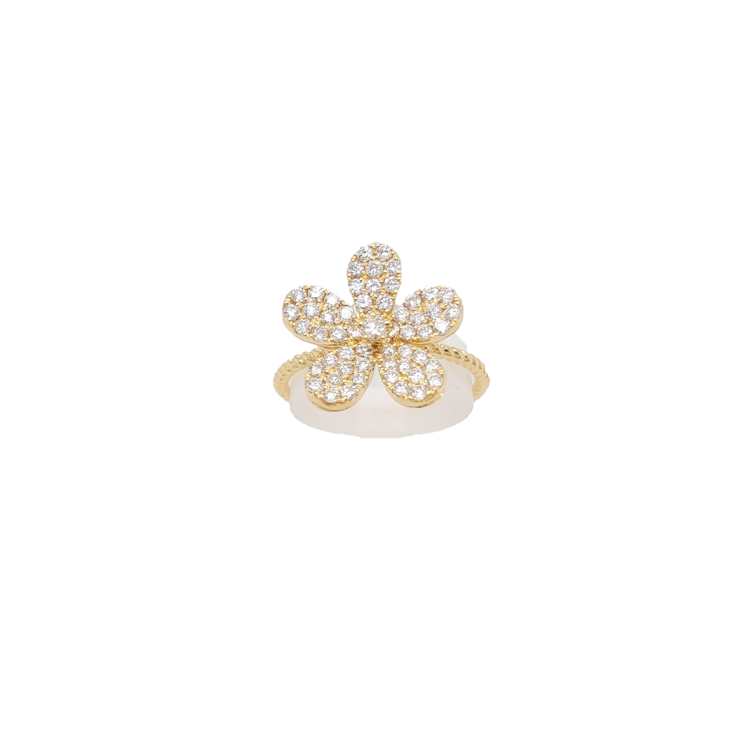 Ladies Diamond Flower Ring 0.59 Carats