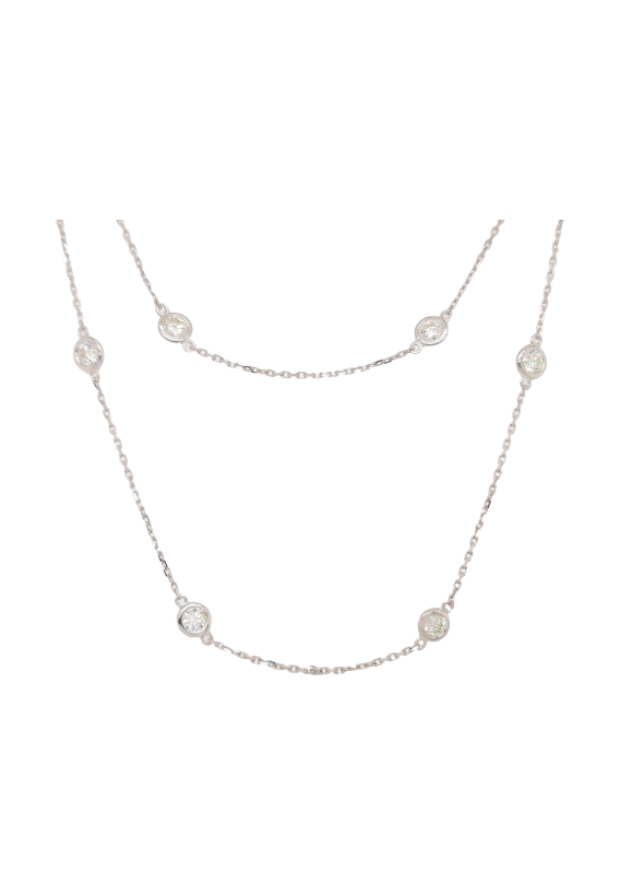 Ladies Diamond By The Yard Necklace 4.00 Carats
