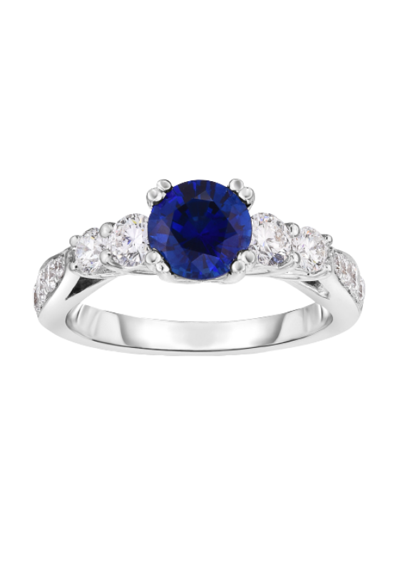 Ladies Sapphire and Diamond Ring 1.19 Carat Sapphire Stone
