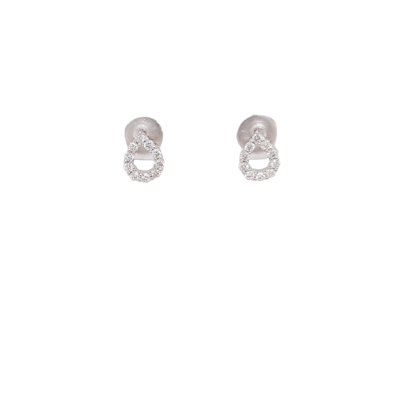 Ladies Diamond Teardrop Stud Earrings 0.25 Carats