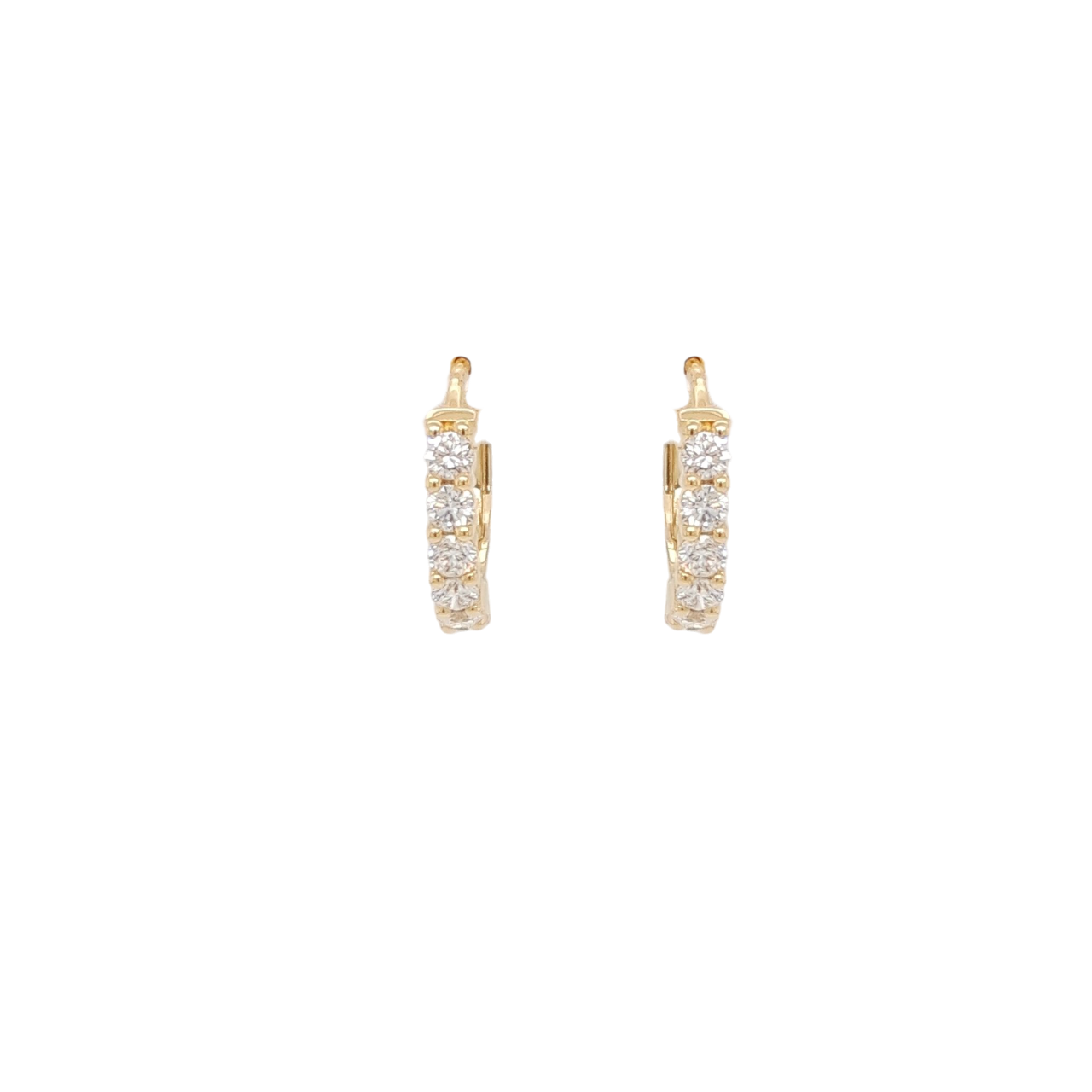 Ladies Diamond Huggy Earrings 0.72 Carats