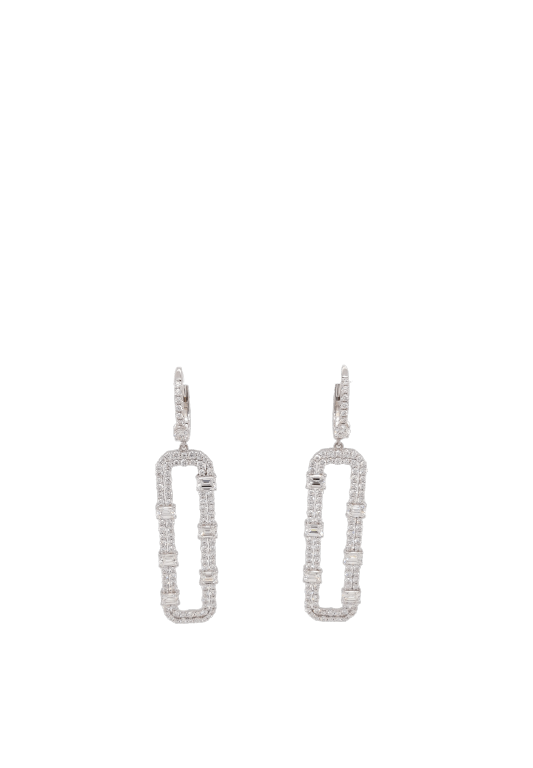 Ladies Paperclip Earrings 1.25 Carats