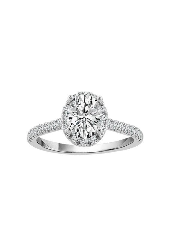 Ladies Diamond Engagement Ring Total 1.75 Carats