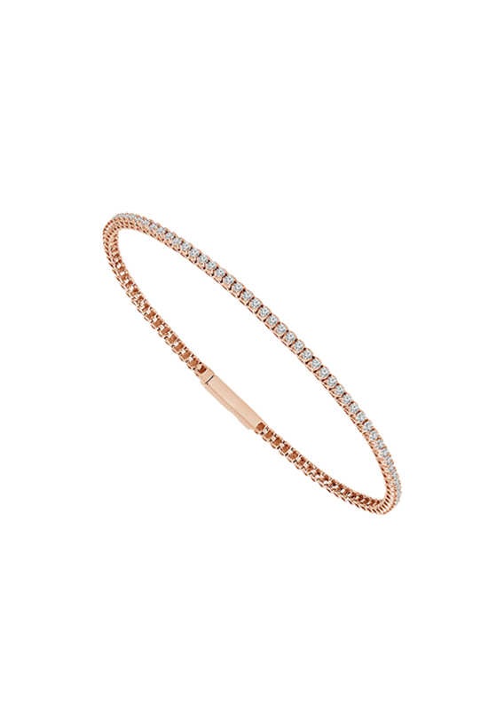Ladies Diamond Flexible Bangle 0.75 Carats