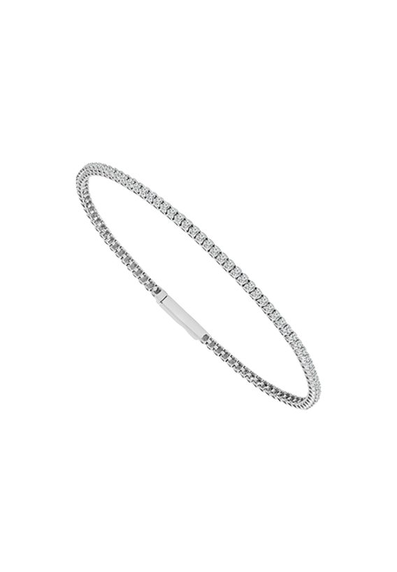 Ladies Diamond Flexible Bangle 0.75 Carats