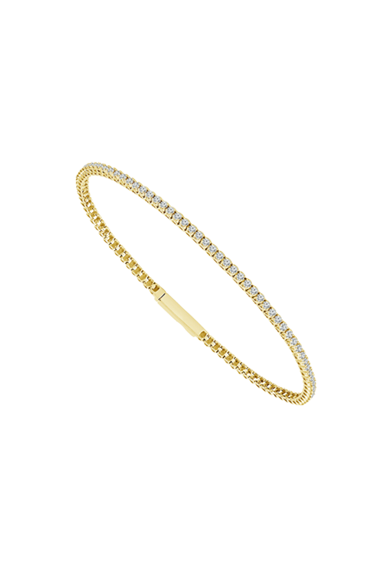 Ladies Diamond Flexible Bangle 0.75 Carats