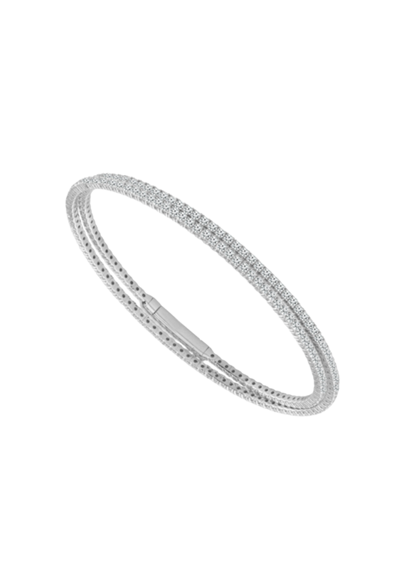 Ladies Diamond Flexible Bangle 2.75 Carats