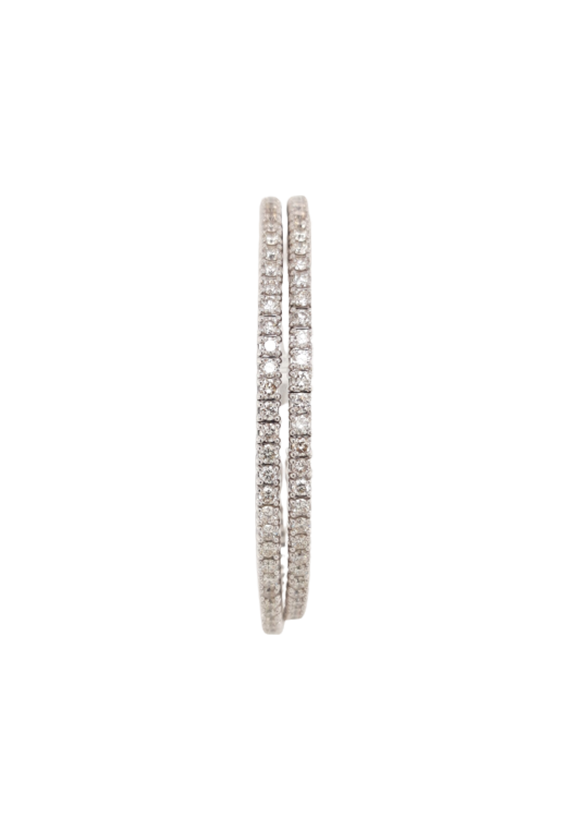 Ladies Diamond Flexible Bangle 6.50 Carats