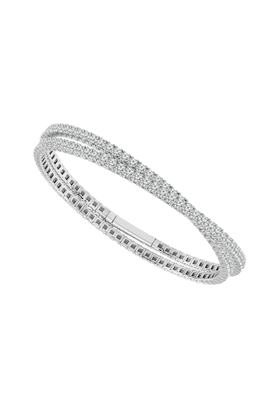 Ladies Flexible Diamond Bangle 6.50 Carats
