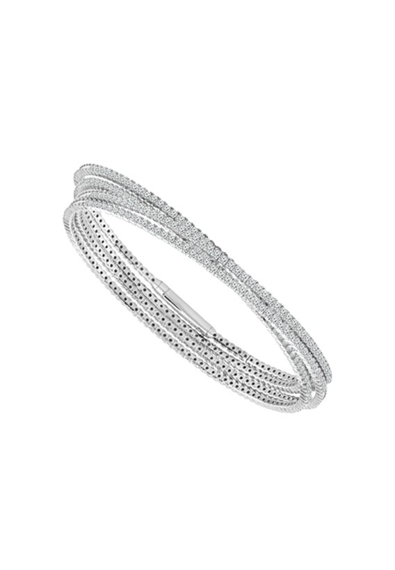 Ladies Diamond Flexible Bangle 6.25 Carats
