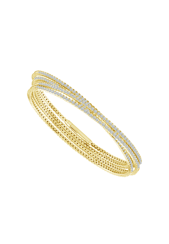 Ladies Diamond Flexible Bangle 6.25 Carats