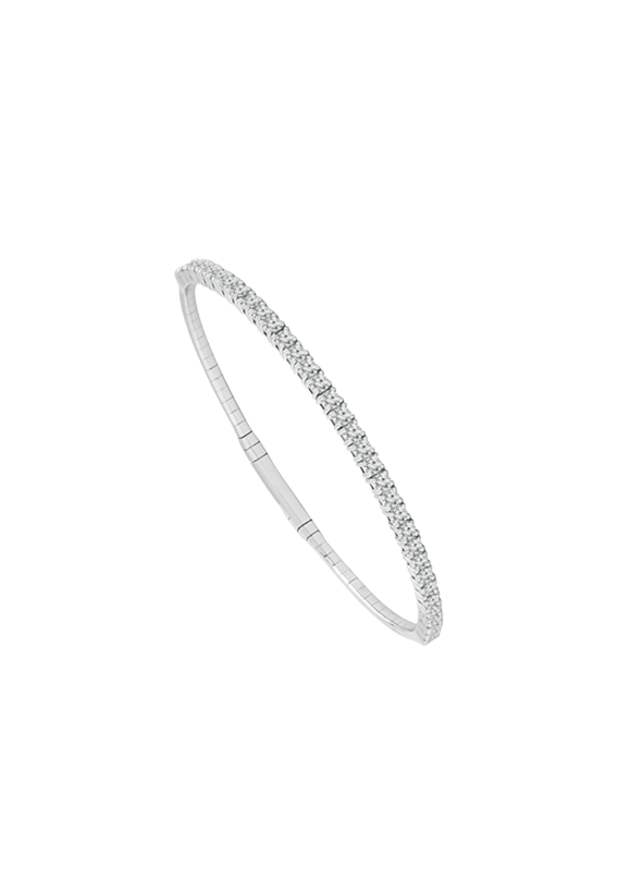 Ladies Diamond Flexible Bangle 4.00 Carats