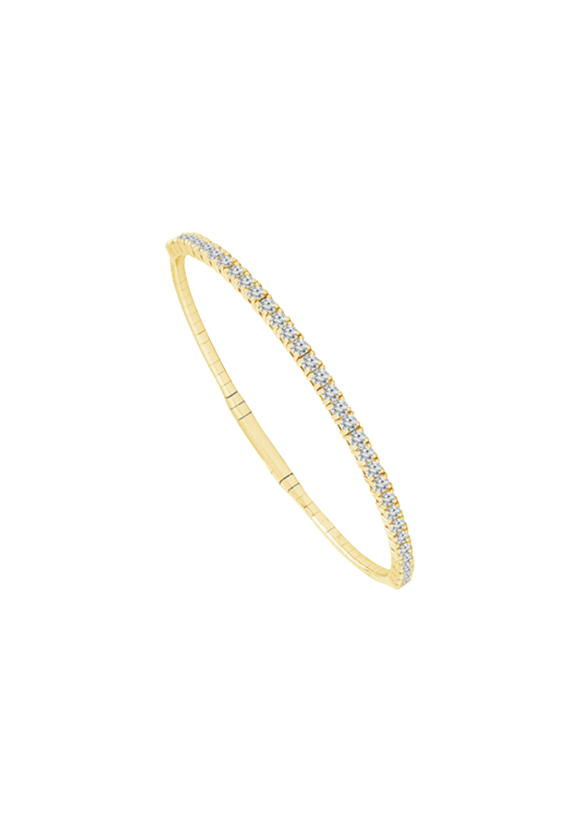Ladies Diamond Flexible Bangle 4.00 Carats