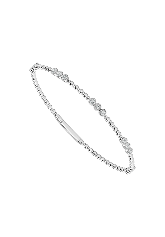 Ladies Diamond Flexible Bangle 0.50 Carats