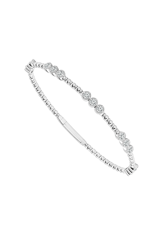 Ladies Diamond Flexible Bangle 1.00 Carats