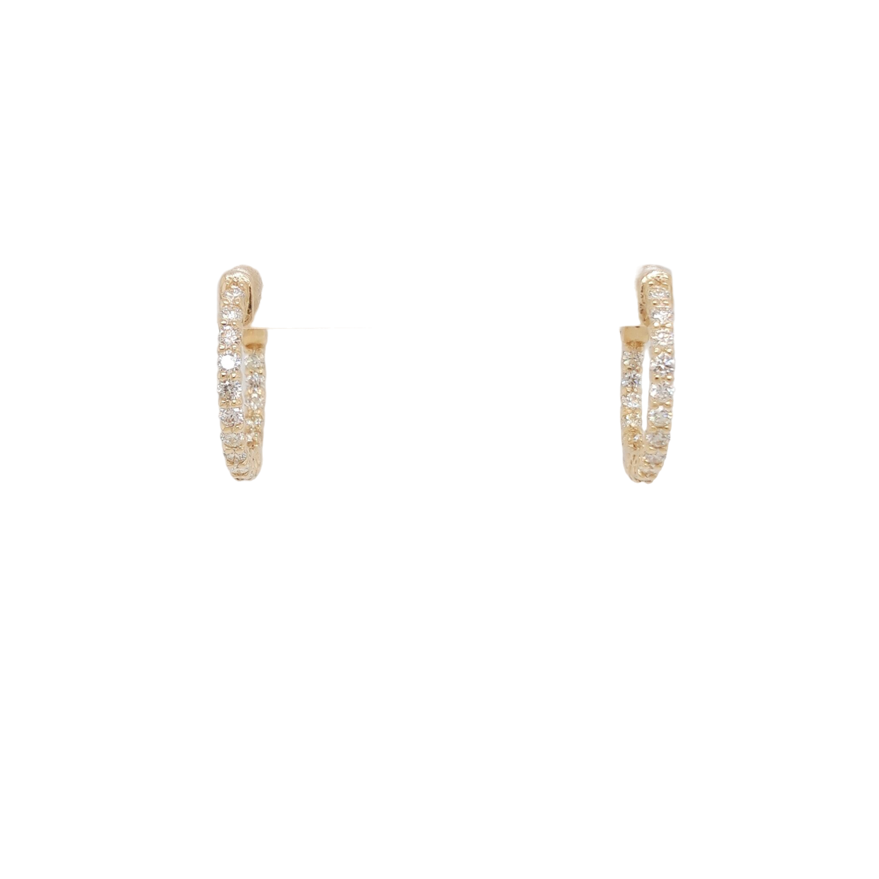 Ladies Diamond Hoop Earrings 1.02 Carats