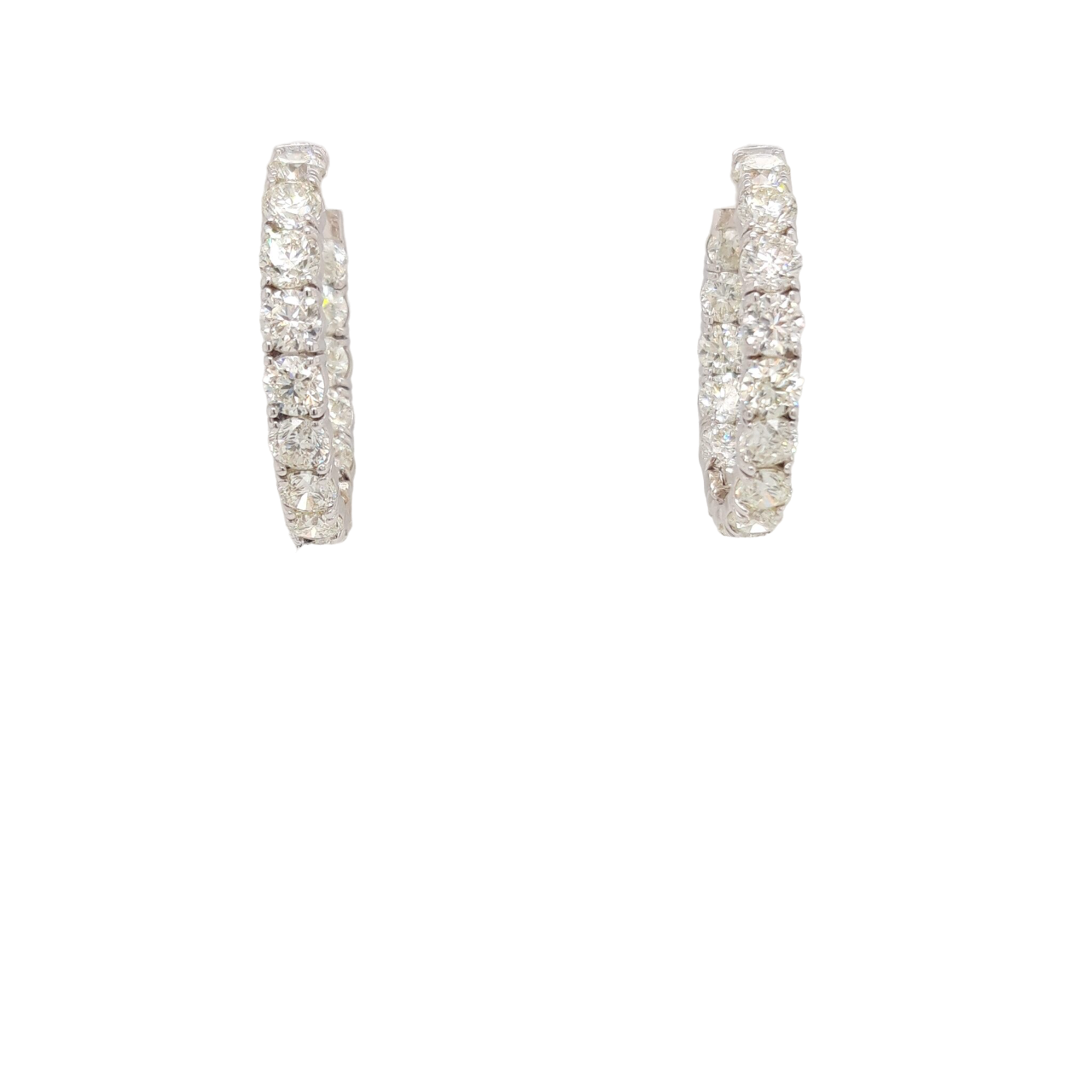 Ladies Diamond Hoop Earrings 12.00 Carats