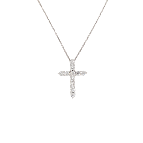 Ladies Diamond Cross Pendant 1.36 Carats