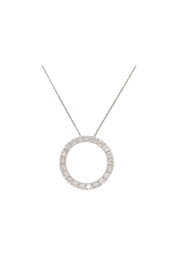 Ladies Diamond Circle of Life Pendant 3.28 Carats