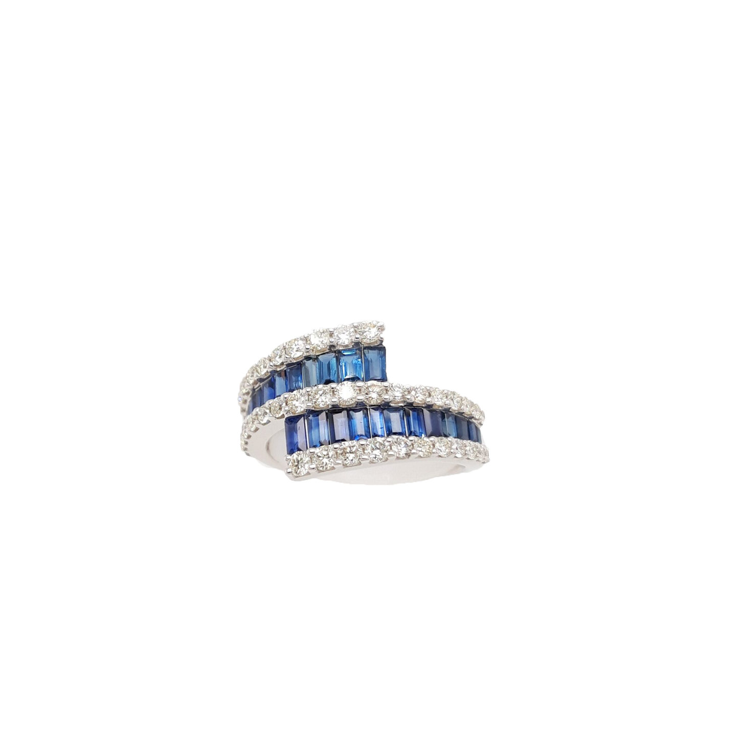 Ladies Diamond and Sapphire Ring 1.83 Carats