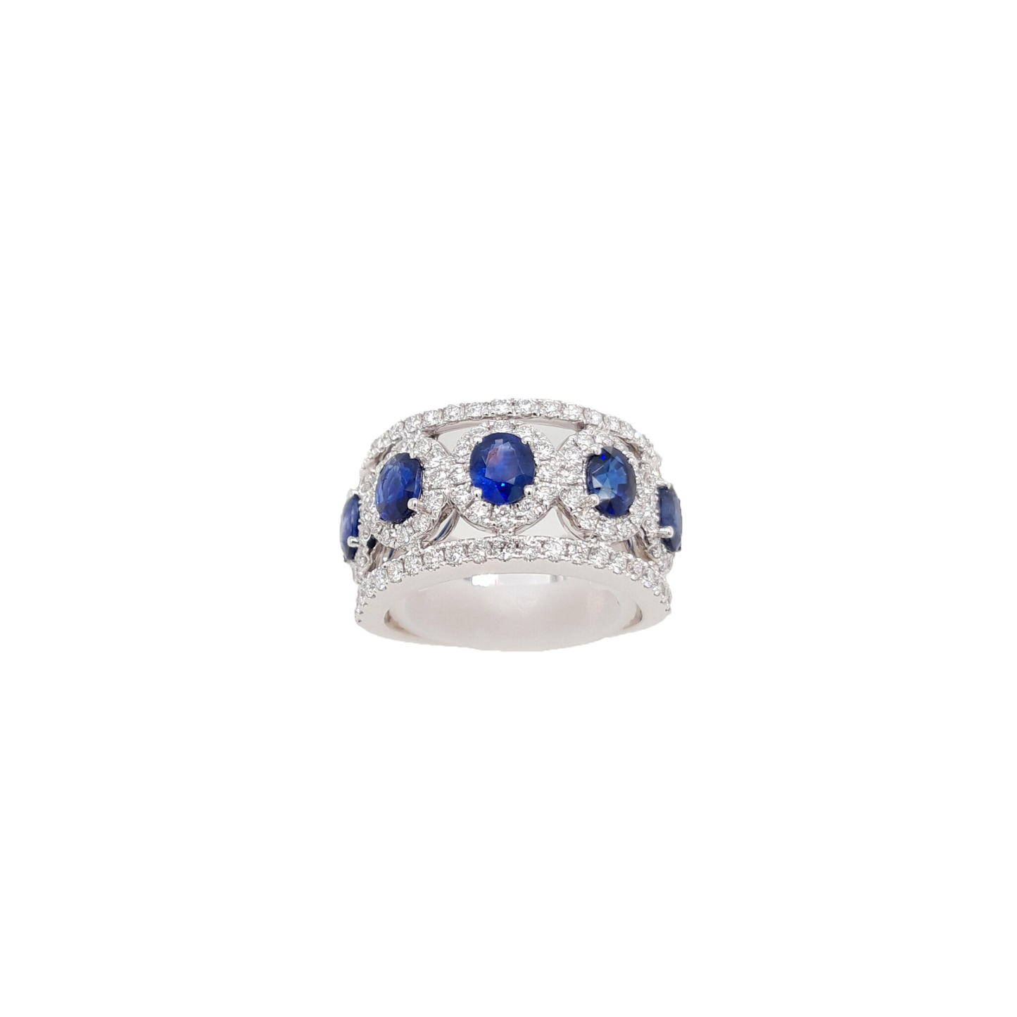 Ladies Diamond and Sapphire Ring 2.03 Carats