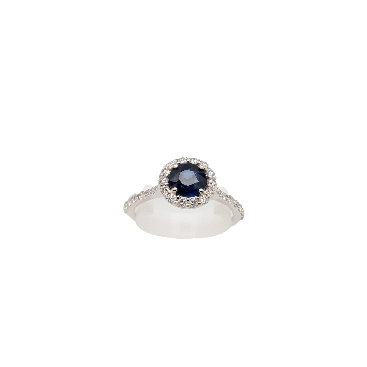 Ladies Diamond and Sapphire Ring 0.97 Carats