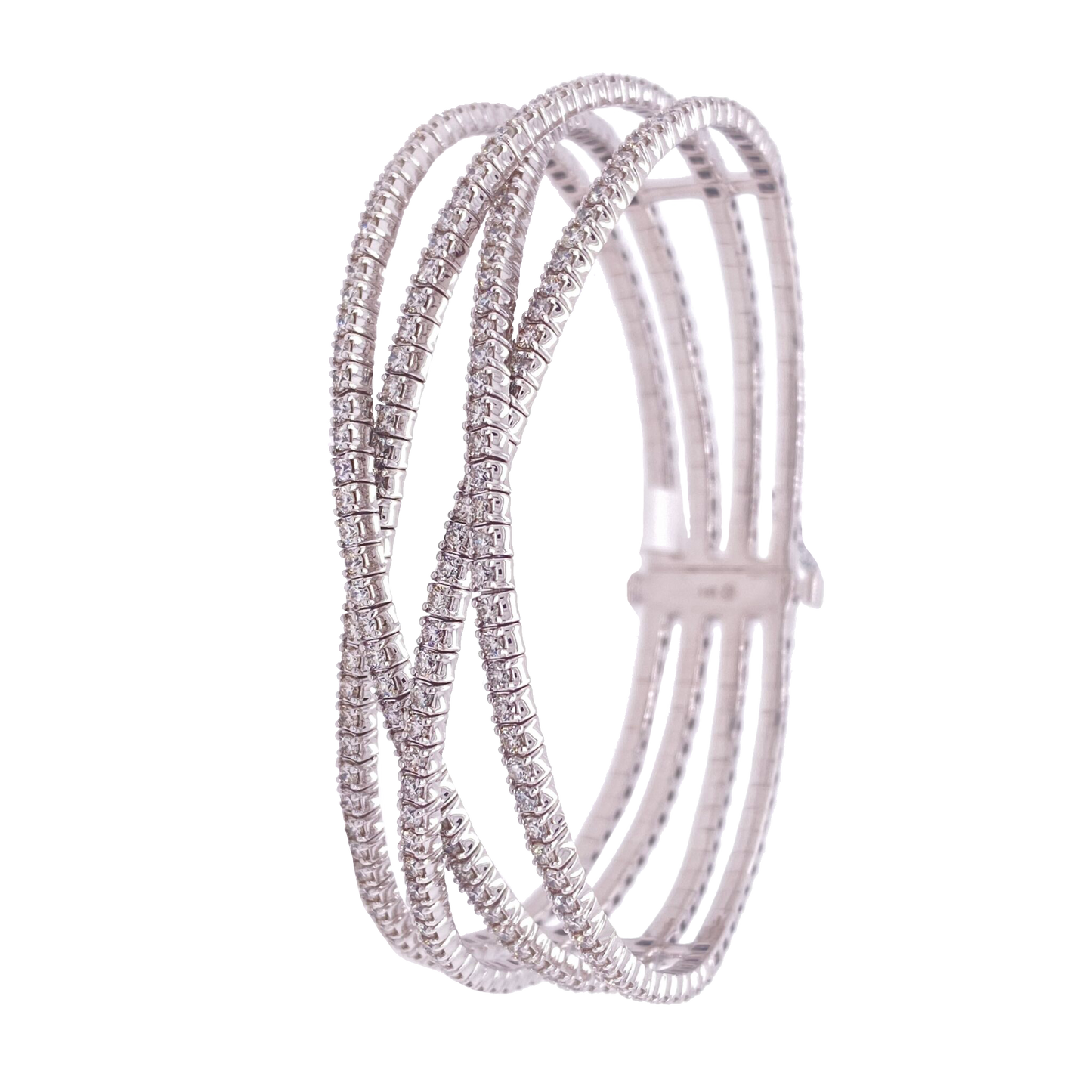 Ladies Diamond Bangle 4.00 Carats