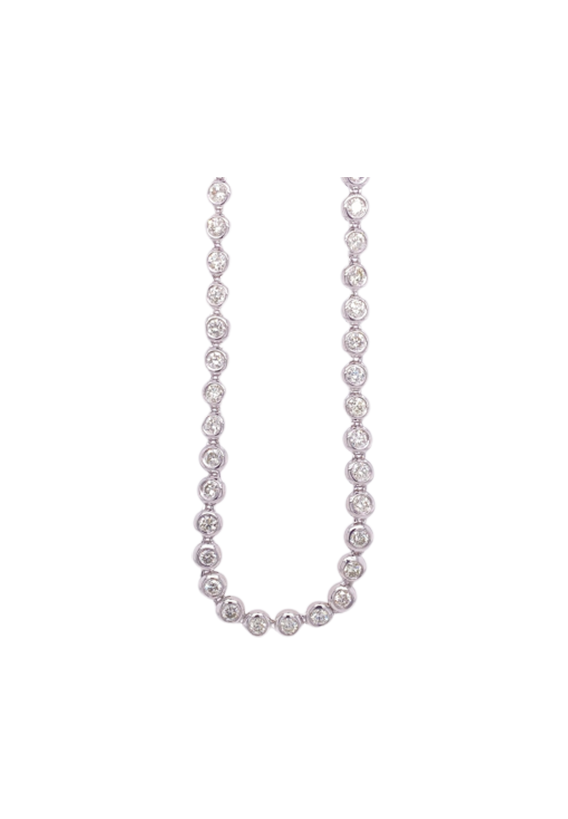 Ladies Diamond Necklace 6.09 Carats