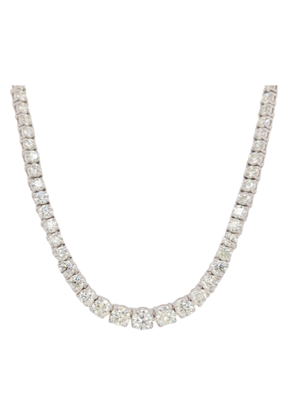 Ladies Diamond Tennis Necklace 20.00 Carats