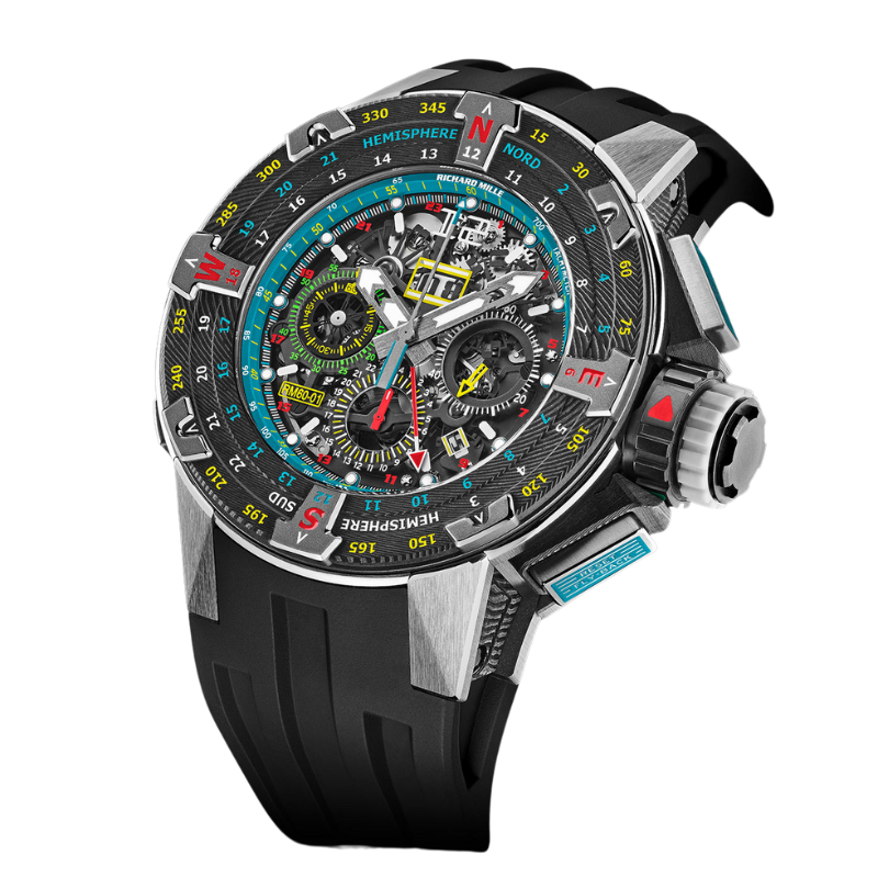 RM 60-01 Voiles De Saint Barth Automatic Black Rubber Titanium Case