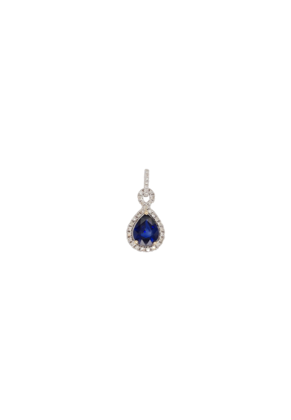 Ladies Diamond and Sapphire Pendant 2.84 Carats