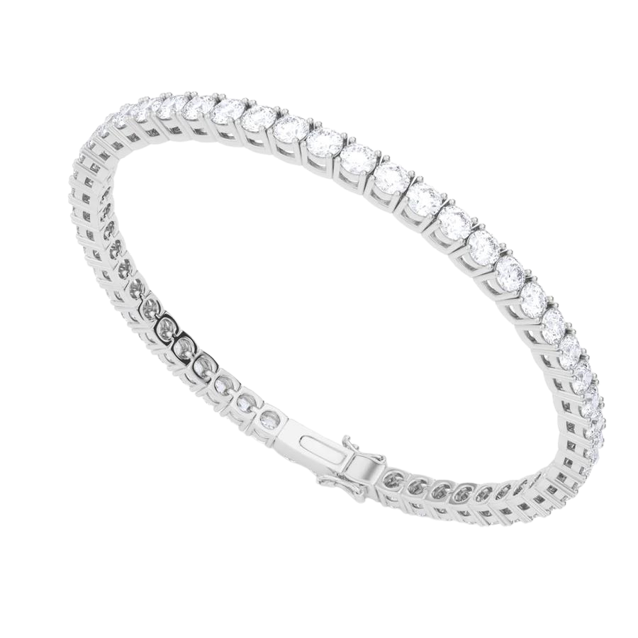 4 PRONG ROUND CUT TENNIS BRACELET 6" 7.00 CTW