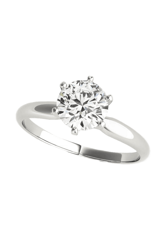 6 Prong Round Solitaire