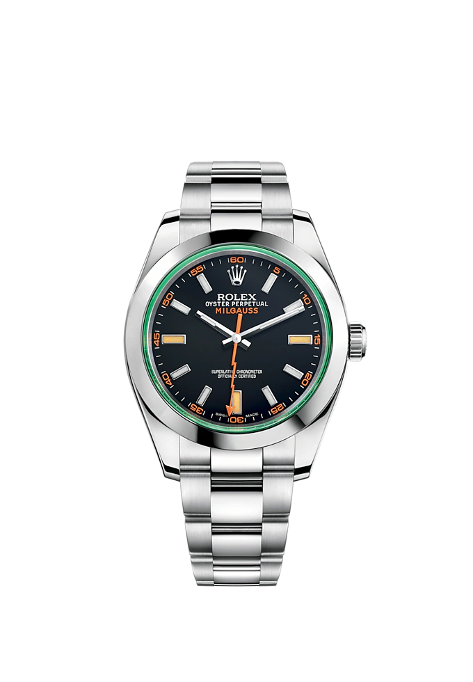 Rolex Milgauss Ref. 116400GV 40MM Stainless Steel Green Dial