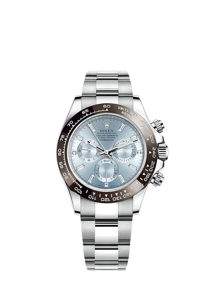 Cosmograph daytona ice blue best sale dial platinum