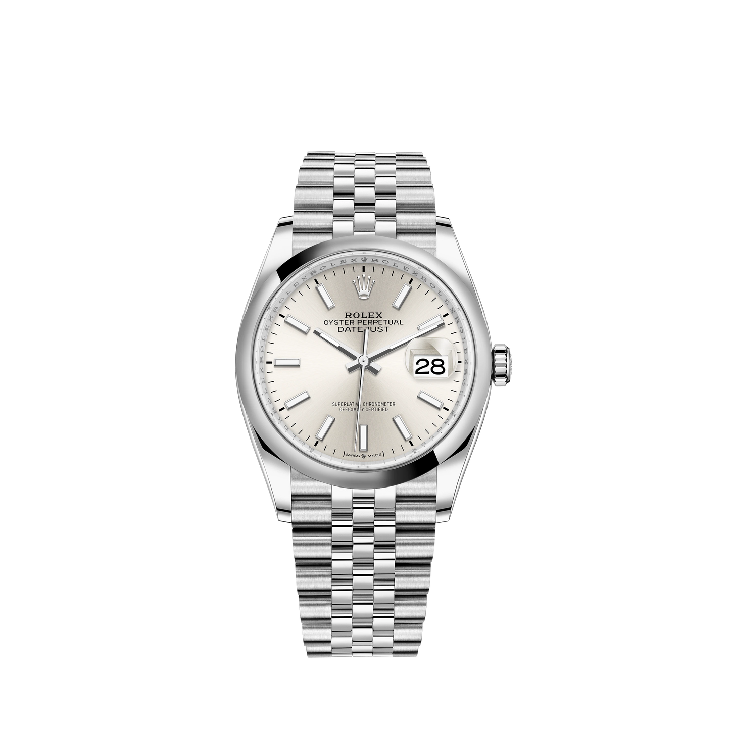 Datejust 36 36mm Oystersteel Jubilee Bracelet Silver Dial Domed Bezel