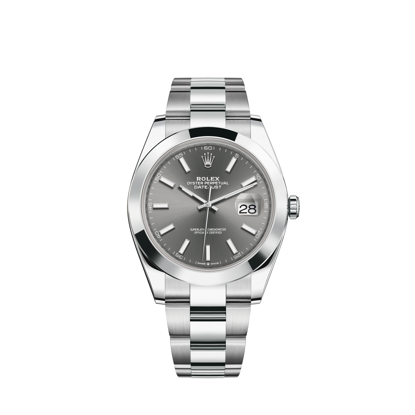 Datejust 41 41mm Oyster Bracelet Oystersteel with Slate Dial Oystersteel Bezel