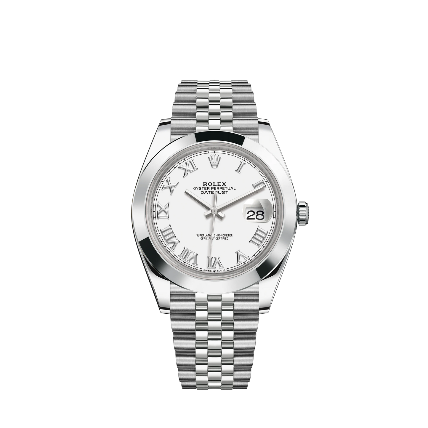 Datejust 41 41mm Jubilee Bracelet Oystersteel with White Dial Oystersteel Bezel