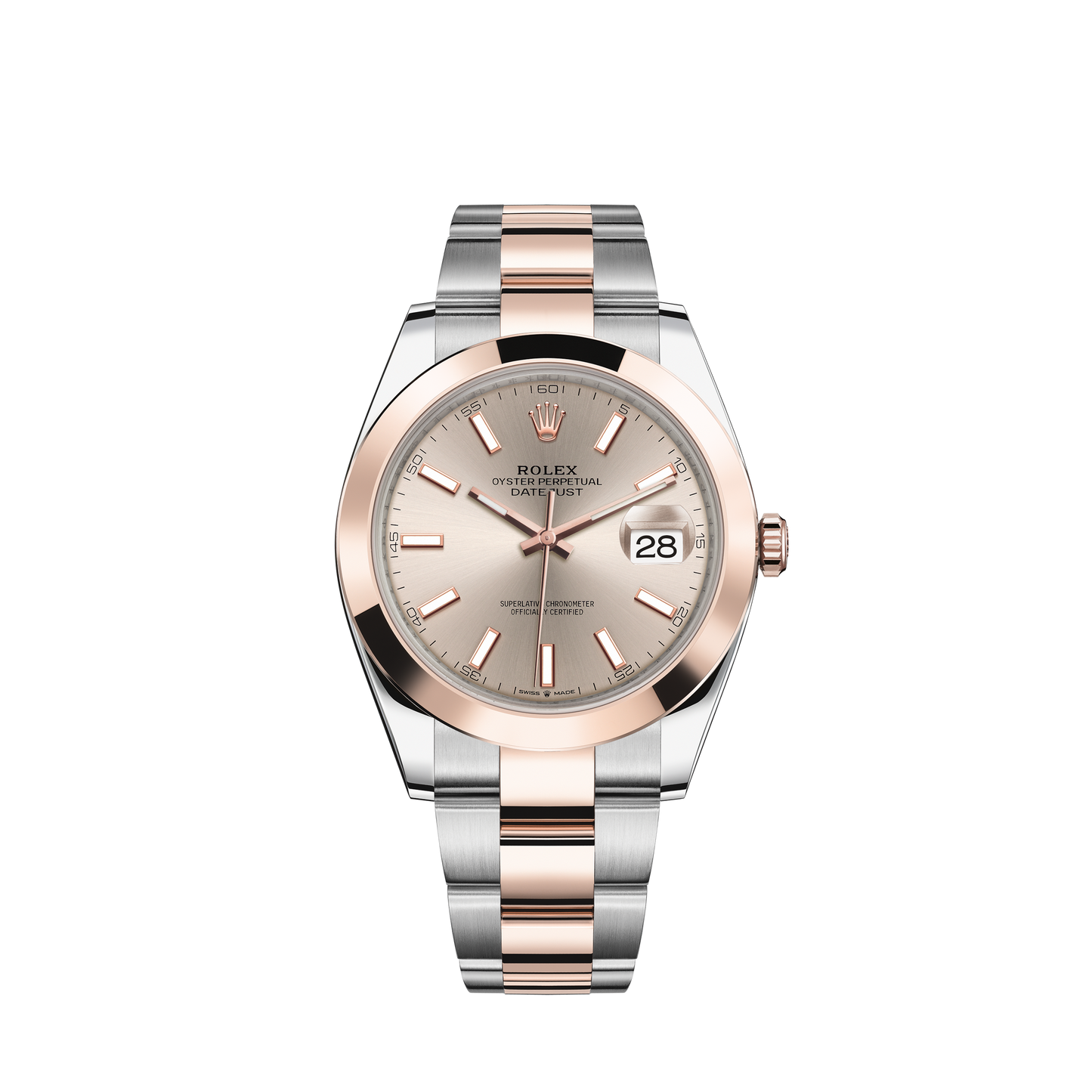 Datejust 41 41mm Oyster Bracelet Oystersteel and Everose Gold with Sundust Dial Everose Gold Bezel