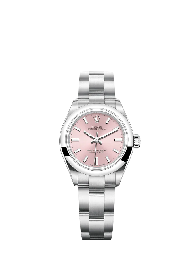 Oyster Perpetual 28 28MM Oyster Bracelet Pink Dial Domed Bezel