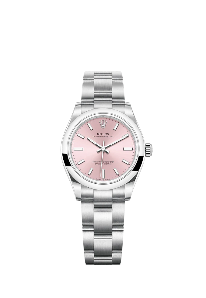 Oyster Perpetual 31 31MM Oyster Bracelet Pink Dial Domed Bezel