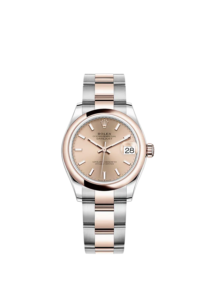 Datejust 31 31mm Oyster Bracelet Oystersteel and Everose Gold With The Color Dial Rosé Everose Bezel