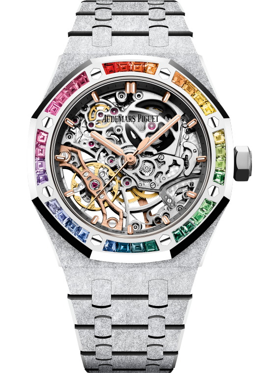 Royal Oak Frosted Gold Double Balance Wheel Openworked 37MM Hammered 1 TPT Timepiece Trading