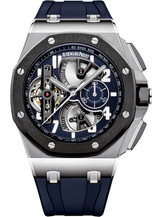 Royal Oak Offshore Tourbillon Chronograph 44MM Blue Rubber Strap Blue TPT Timepiece Trading