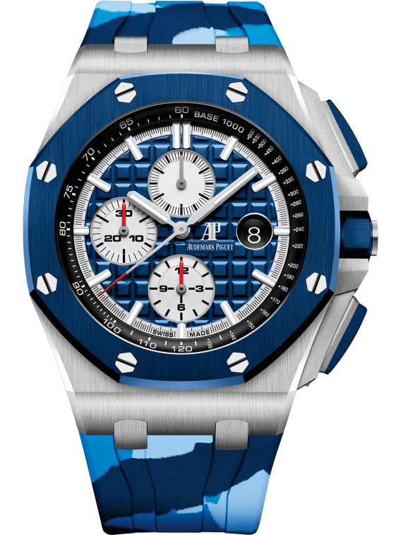 Royal Oak Offshore Selfwinding Chronograph 44MM Blue Camouflage Rubber TPT Timepiece Trading