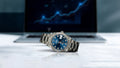 Luxury Rolex watch with Tether crypto logo displayed beside it