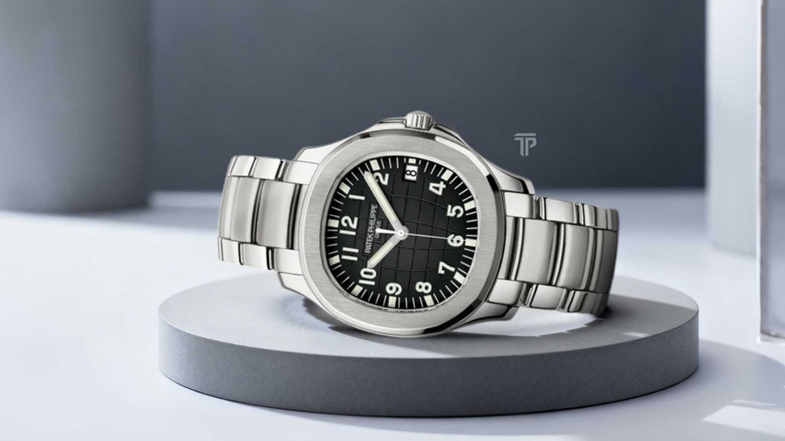 Stylish Patek Philippe Aquanaut luxury sports watch with iconic embossed dial and elegant design, perfect for collectors and enthusiasts